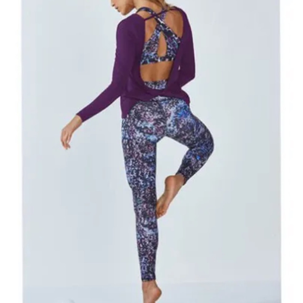 Fabletics Paint Splatter Galaxy Colored Leggings